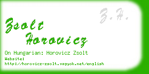 zsolt horovicz business card